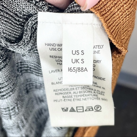 Free People Pluto Faux Wrap Multicolor Long Sleeve Ribbed Top Size Small NWT - Picture 8 of 12